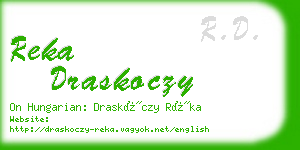 reka draskoczy business card